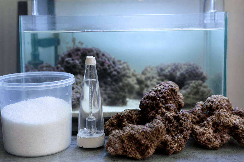 Préparer une eau de mer récifale : sel, osmose et pierres