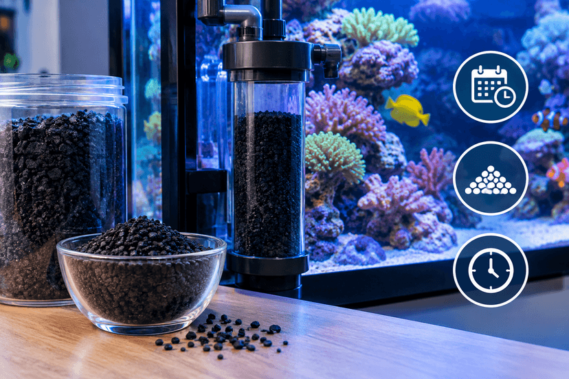 Charbon actif en aquarium : quand, combien et combien de temps